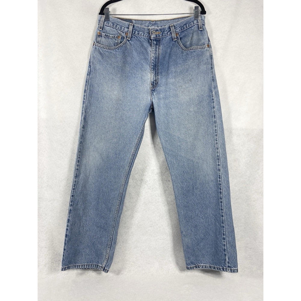 Vintage Levis 505 Jeans Mens 36x29 Blue Regular Fit Straight Leg Denim